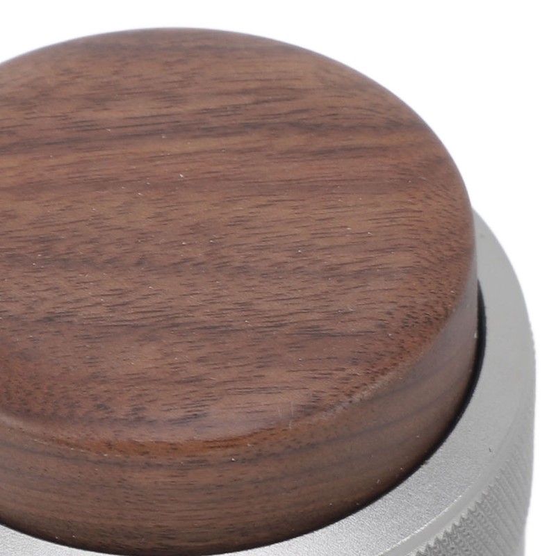 Coffee Distributor Tamper Constant Pressure 304 Stainless Steel Wood Handle