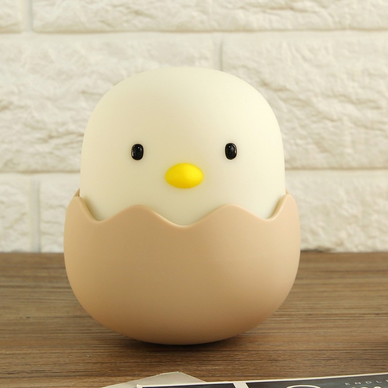 Cute Chick Shape USB Silicone LED Rechargeable Night Lamp Mini