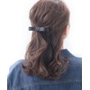 VINGTAINE Simple Grosgrain Ribbon Barrette Elegant Office Daily Hair Clip