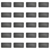 20PCS Rectangular Plastic End Caps 40mm x 60mm Black Anti-Slip