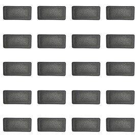 20PCS Rectangular Plastic End Caps 40mm x 60mm Black Anti-Slip Tube Plugs Rectangle Insert Plugs Pipe Cover for Tables Chairs Desks Beds