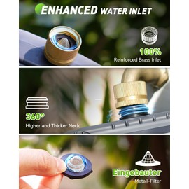RAINPOINT 3 Zone Sprinkler Timer with Brass Inlet, Water Timer for Garden Hose,Rain Delay/Manual/Automatic Watering System, Hose,Hose Timers for Watering with IP65 Waterproof, Large LCD for Yard