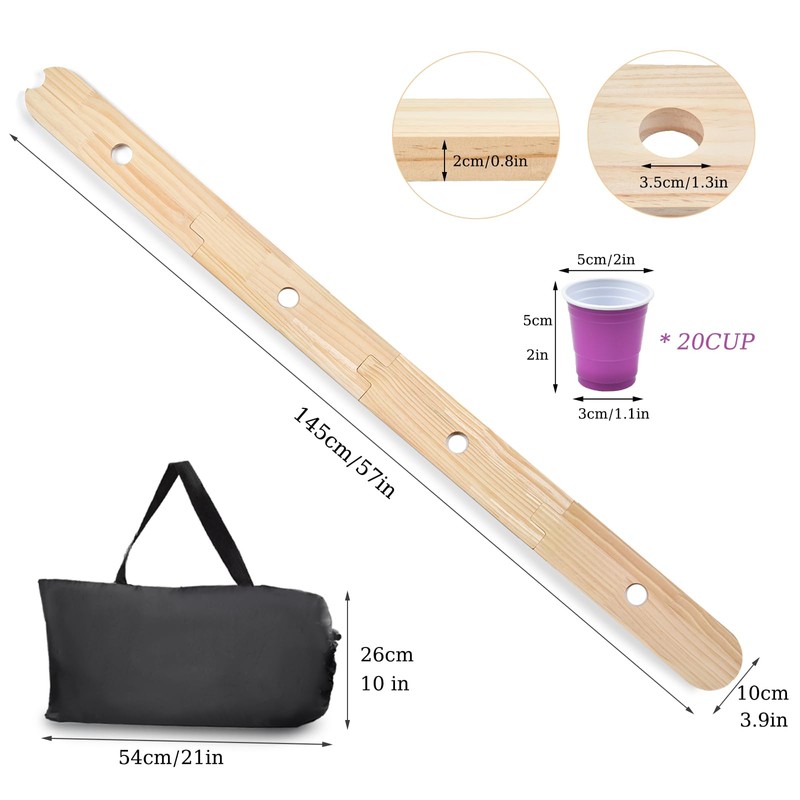 The Left Bridge 2/4 Person Shot Board, Shot Board for