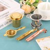sourcing map 1 Pcs Tea Infuser Filter with Foldable Handle,