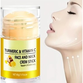 Turmeric & Vitamin C Face And Neck Cream Stick on the Go Deeply Moisturize And Rejuvenate Neck Skin (Turmeric Honey Face and Neck)