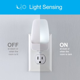 GE LED Night Lights Plug Into Wall, Dusk to Dawn Sensor, Ambient Lighting, Dorm Room Essentials, Bathroom Decor, Smart Home, for Bedroom, Cool White, 55992, 4 Pack