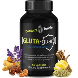 Doctor's Touch Liposomal Glutathione Supplement - Easy-to-swallow Glutathione Capsules for Energy, Brain Support and Skin Health - Pure Maximum Absorption Glutathione Liposomal Supplement