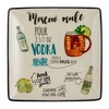 Creative Co-Op Stoneware Plate Set with Cocktail Recipes Design Styles,