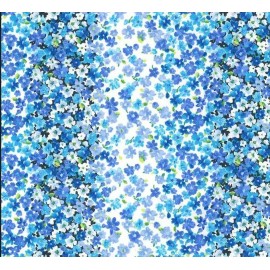 Handmade Face Mask BATIK blue white flowers swirl hand Filter Pocket Washable M-Adult