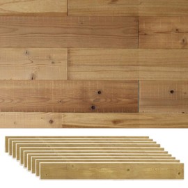 Home Style SOLIDECO SLDC-10P-002AGE(SST) Wall Mural Wallpaper Wood Sticker DIY Set of 10 (Approx. 1.5 m2) Natural Series (Natural Aging)