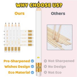 Vusnud Bridal Shower Pencils for Party Games, 50 Pack, 4 In Mini Pencils