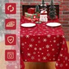Mixweer Christmas Tablecloth Rectangle Snowflake Tablecloth Snowflake Printed Table Cover