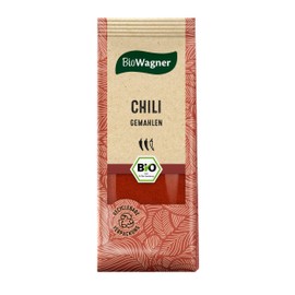 BioWagner - Organic Ground Chillies | Spicy Note for Meat and Vegetables | Natural Organic Ingredients | Recyclable Packaging | 40 g