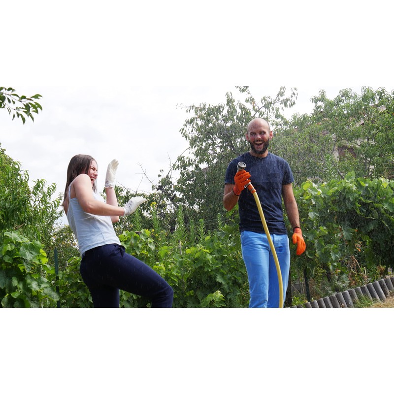 Rostain Visible IT09 Waterproof Latex Visible Gardening Gloves, Orange, Size