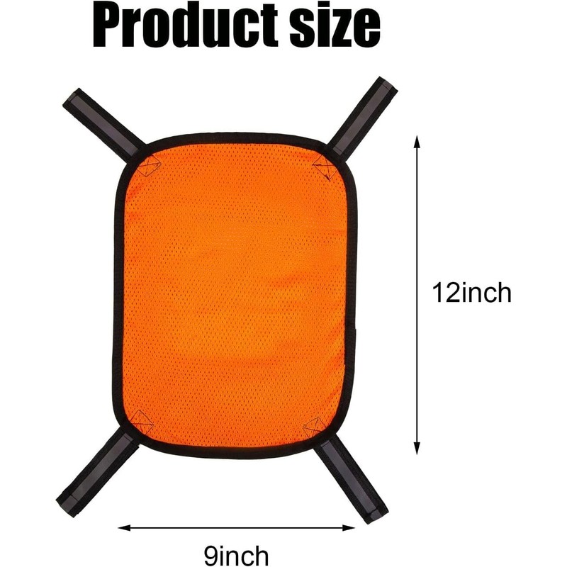 Blaze Orange Mesh Safety Panel,Mesh Safety Panel With Reflective Strips,Hiking