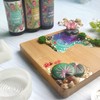 FUNSHOWCASE Juego de posavasos de madera de resina epoxi, kit