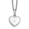 SS White Ice Diamond Heart Necklace