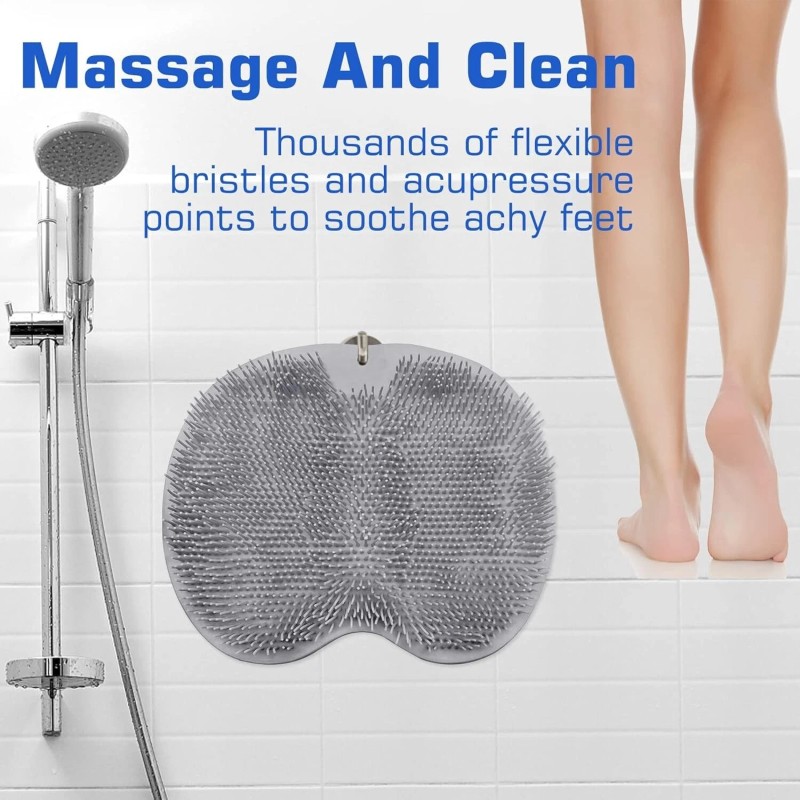SZZYXD Shower Foot Scrubber Mat Back Washer Exfoliating Bath Wash