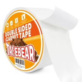TAPEBEAR Heavy-Duty Double Side Carpet Tape, Carpet Tape for Rug, Wood, Floor, Residue-Free Rug Tape, Multipurpose Gripper Non Slip Tape, 4inch X 40yard, White