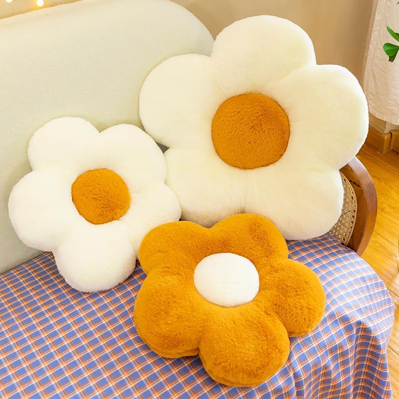 Zabuton, Cute, Zabuton, Flower Cushion, Fluffy Body Pillow, Floor Cushion,