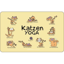 RAHMENLOS Original Chopping Board: Cats Yoga
