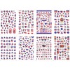 8 Sheets 4th of July Nail Stickers for Nail Art