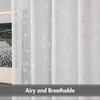 MIULEE Decorative Sheer Curtains with Embroidered Leaf Pattern for Living