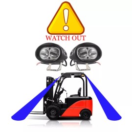 TrichTu Mount Motorcycle Blue LED Car External Spotlight Forklift Warning Lamp Work Spot Light