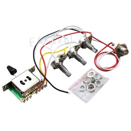 EASWEL 5-Way Switch Strat Stratocaster Guitar 250k Pots Knobs Wiring Harness Pickup w