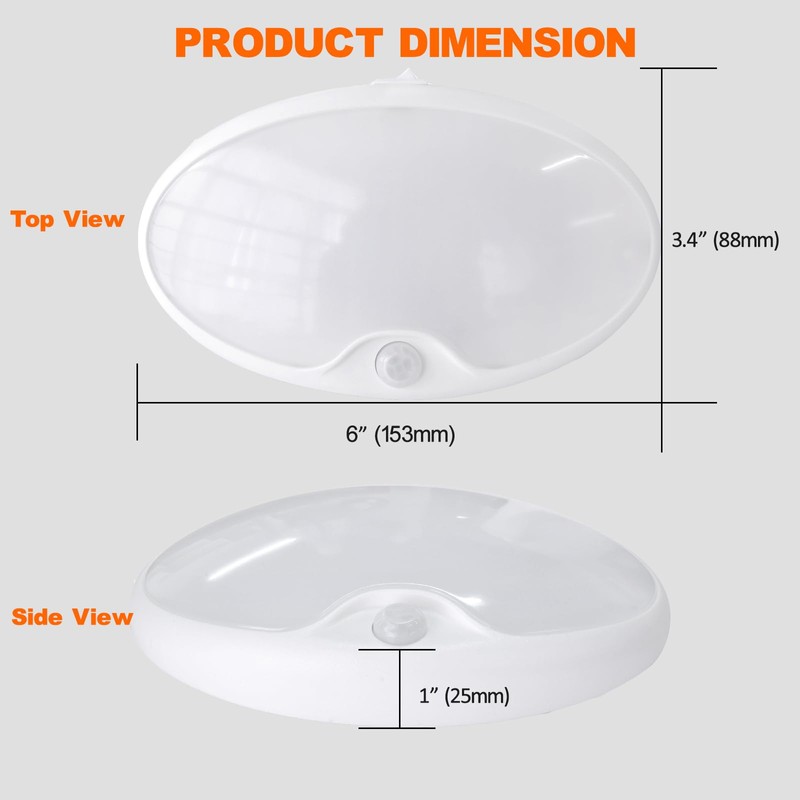 Dream Lighting 12V DC LED Pancake Light for RV Automotive