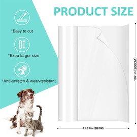Uross Door Protector from Dog Scratching- 30CM X500CM Cat Scratch Furniture Protector, Dog Door Protector Scratch Guard, Transparent Self Anti-Scratch Cat Furniture Protector Tape for Window