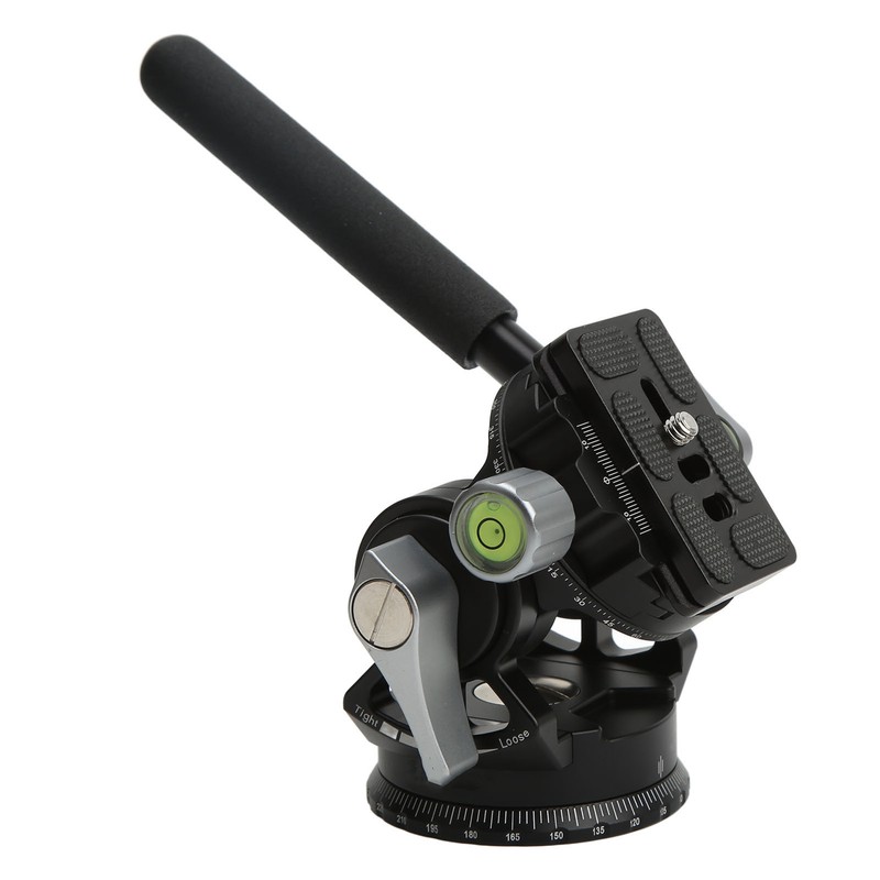 Camera Panoramic Tripod Head Aluminium Alloy with Handle Light Camera