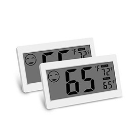 Digital Thermometer Indoor Hygrometer Room Temperature Monitor Humidity Gauge with Big Screen Stand Wall Hanging Magnet Greenhouse House Kitchen Car