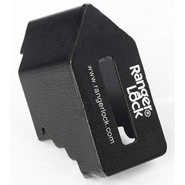 Ranger Lock Padlock Guard, Hardened Steel, Blk, 5-1/4"L, Black (RGET-00)