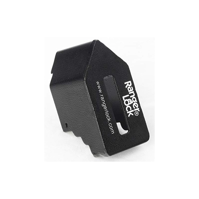 Ranger Lock Padlock Guard, Hardened Steel, Blk, 5-1/4"L, Black (RGET-00)
