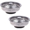 Pack of 2 Kitchen Sink Drain Strainer Basket and Stopper