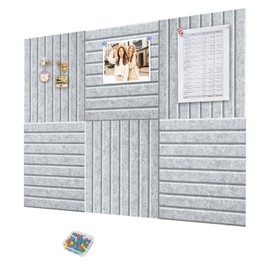 Large Cork Board for Walls, Yunihome 6 Pack 36" x 24" Felt Bulletin Board Wall Tiles for Home Kitchen School Office Wall Decor with Assorted Colors DIY Decorative Push Pins Sets