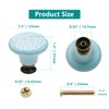 Seimneire 12pcs Sky Blue Cabinet Knobs, Retro Ceramic Dresser Knobs,