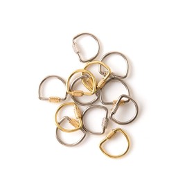 [Candy Design & Works] Lyman CHW-03 Screw Lock Key Ring - 3 Colors Available, Nickel x Brass (Silver x Gold)