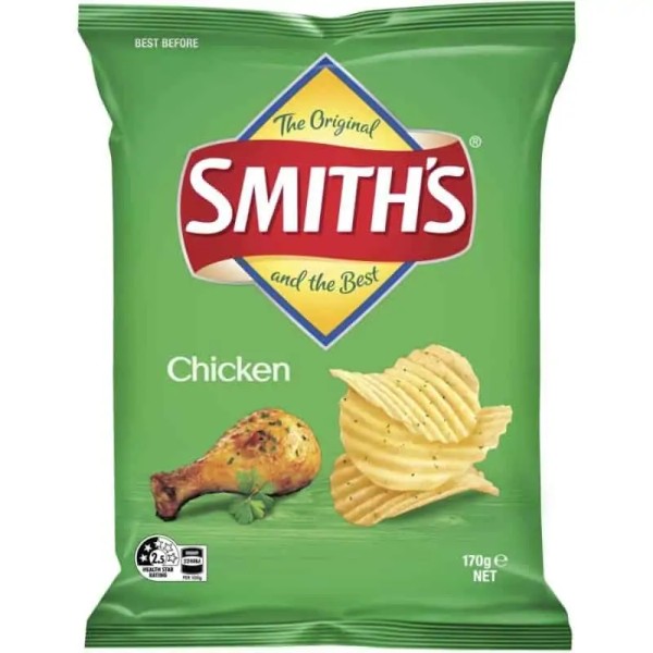 Smiths Bulk Smiths Crinkle Cut Chicken 170g ($4.80 each x 12 units)