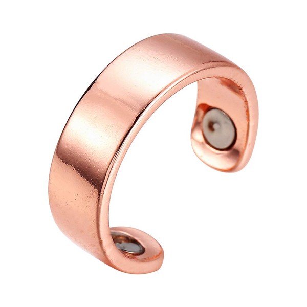 Healifty Acupressure Massage Rings Anti Snore Ring Breathing Aid Acupressure Treatment Health Care Magnetic Therapy Healthy Sleep Ring Open Ring Glazed Rose Gold