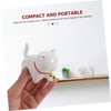 iplusmile Cute Ceramic Cat Ornament with Bell Unique Desktop Decor