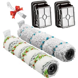 Brush Replacement Parts for Bissell CrossWave Max 2554 2554A 2590 2593 2596, HydroSteam 35151 3515 35152 3513 3518 Vacuums,1 Multi-Surface Brush Roll+1 Pet Brush Rolls+2 Filters Accessory Kit