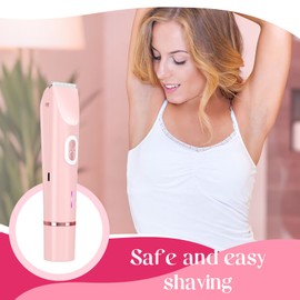 Bikini Trimmer for Women 2.0,Dual-Head Electric Shaver with Upgraded Chip,Compatible with More USB-C Chargers | Portable for Gym/Beach/Dates | 90min Cordless Use