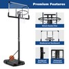 Basketball Hoop Outdoor 6.7ft-10ft Adjustable with 44 inch Backboard Portable