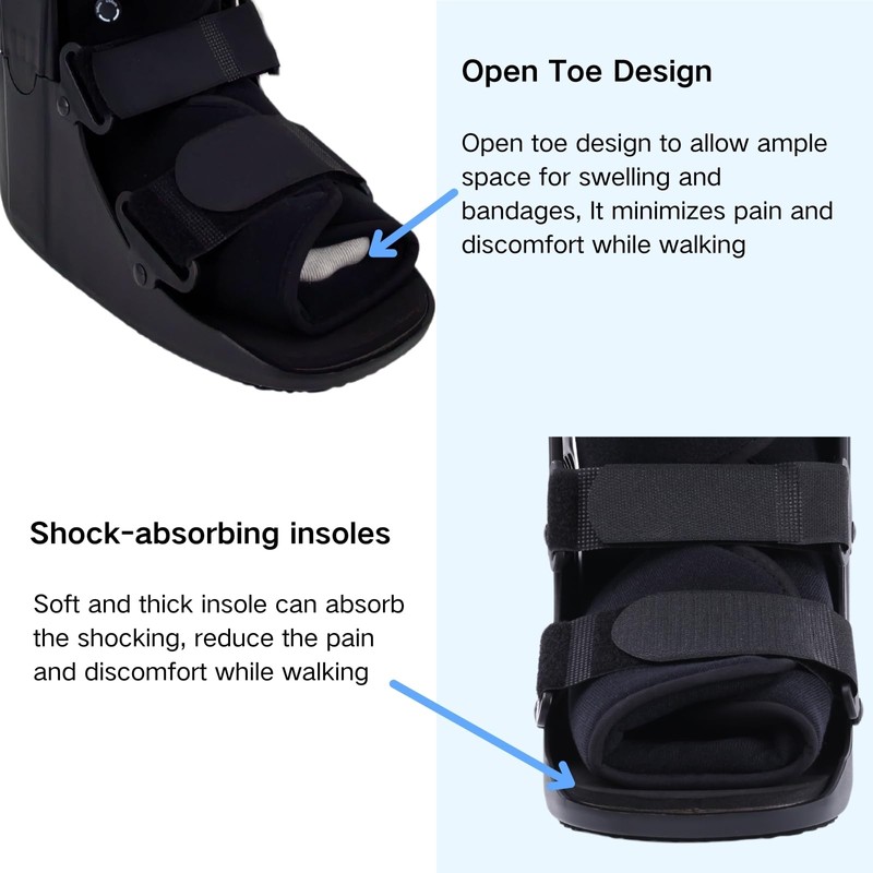 Mathgetin Air Walker Boot Short Fracture Boot for Sprained Ankle