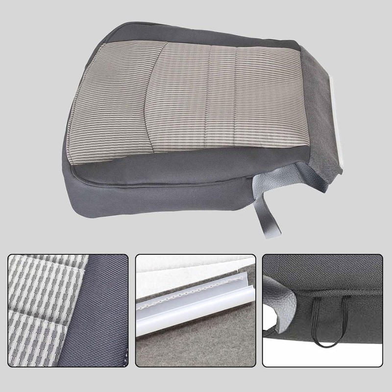 SecosAutoparts Driver Side Bottom & Foam Cushion Cloth Gray Seat