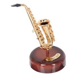 Saxophone Music Box, Alto Sax Model Musical Instrument with Rotating Base, Classical Music Box Home Decoration for Boys Girls Musician