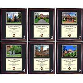 Cal State Chico Diploma Frame - Photo Option #6 - Walnut Frame