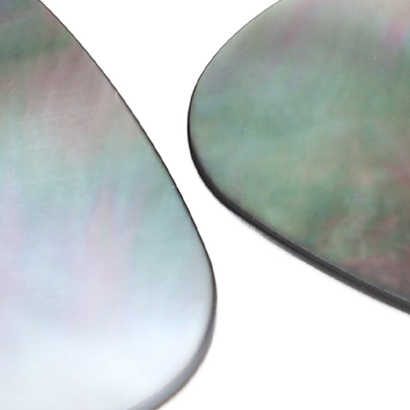 2PCS Set Guitar Picks Shell Teardrop Shaped Acoustic Guitar Picks